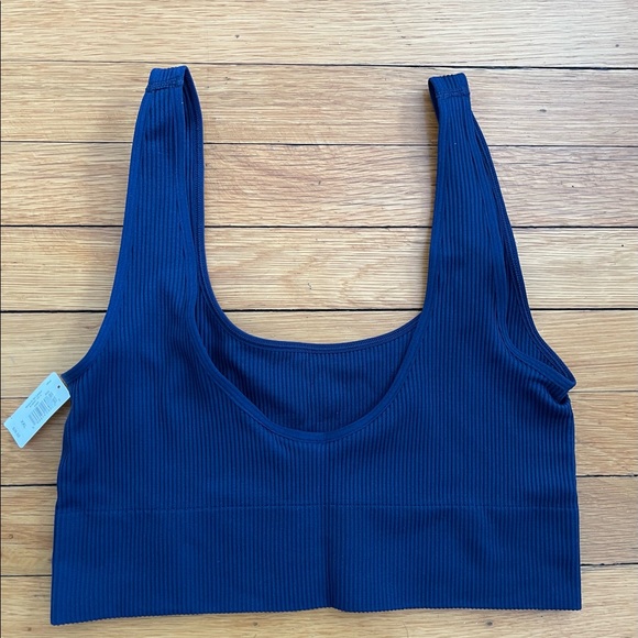 Gap ribbed stretchy bralette in Elysian blue, XXL - Picture 2 of 3